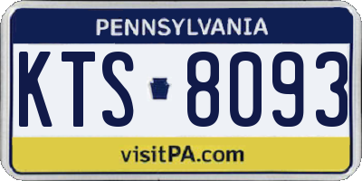 PA license plate KTS8093