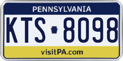 PA license plate KTS8098