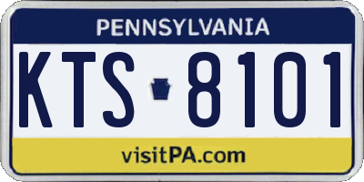 PA license plate KTS8101