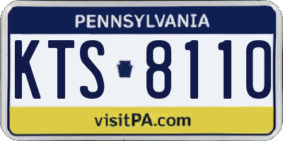 PA license plate KTS8110