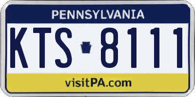 PA license plate KTS8111