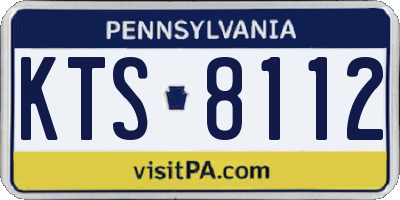 PA license plate KTS8112