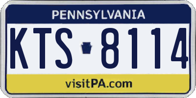 PA license plate KTS8114