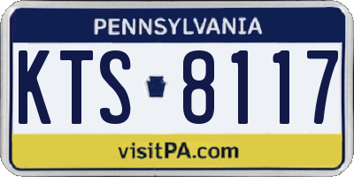 PA license plate KTS8117