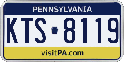 PA license plate KTS8119