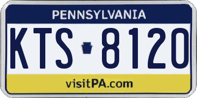 PA license plate KTS8120