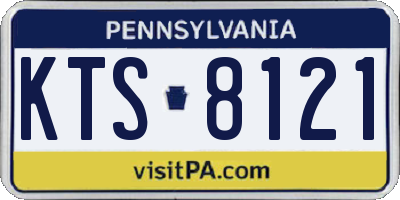 PA license plate KTS8121