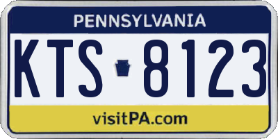PA license plate KTS8123