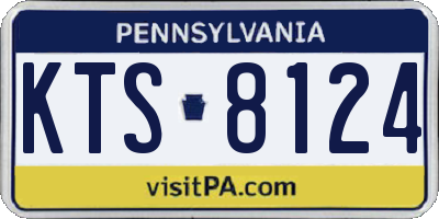 PA license plate KTS8124