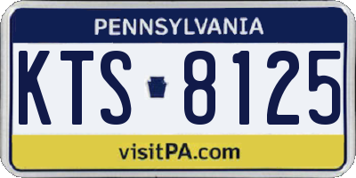 PA license plate KTS8125