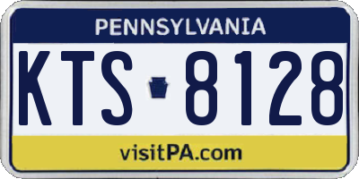 PA license plate KTS8128