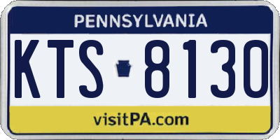 PA license plate KTS8130