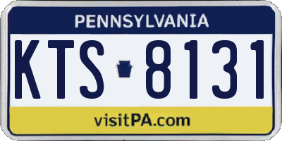PA license plate KTS8131