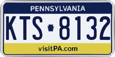 PA license plate KTS8132