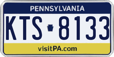 PA license plate KTS8133