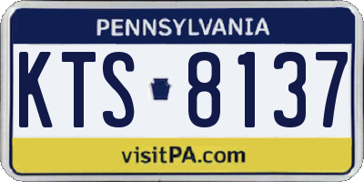 PA license plate KTS8137