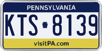 PA license plate KTS8139
