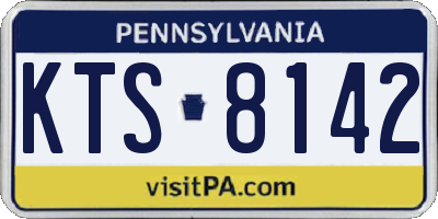 PA license plate KTS8142
