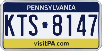 PA license plate KTS8147