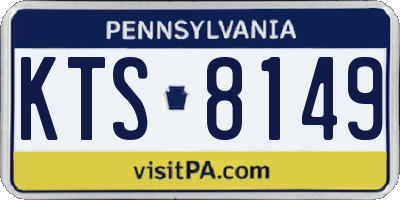 PA license plate KTS8149