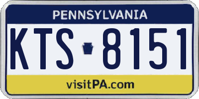 PA license plate KTS8151