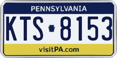 PA license plate KTS8153