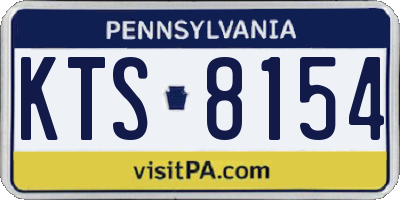 PA license plate KTS8154