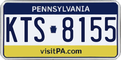 PA license plate KTS8155