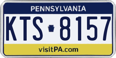 PA license plate KTS8157