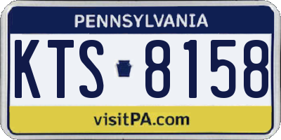 PA license plate KTS8158