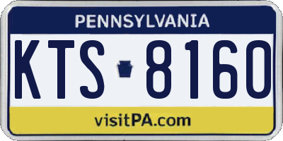 PA license plate KTS8160