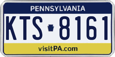 PA license plate KTS8161