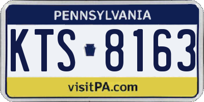 PA license plate KTS8163