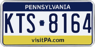 PA license plate KTS8164