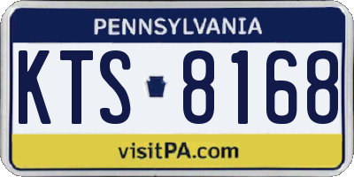 PA license plate KTS8168