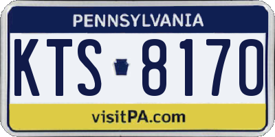 PA license plate KTS8170