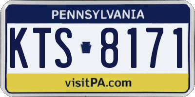 PA license plate KTS8171