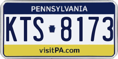 PA license plate KTS8173