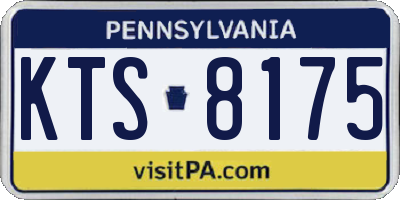 PA license plate KTS8175