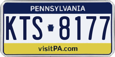PA license plate KTS8177
