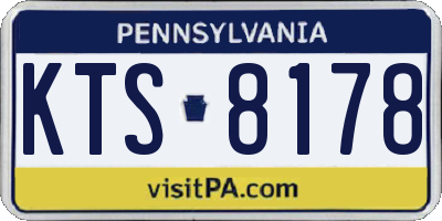 PA license plate KTS8178