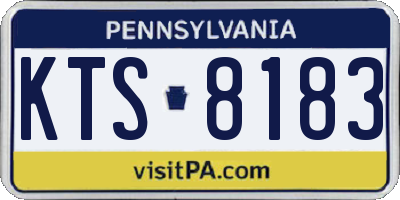 PA license plate KTS8183