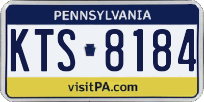PA license plate KTS8184