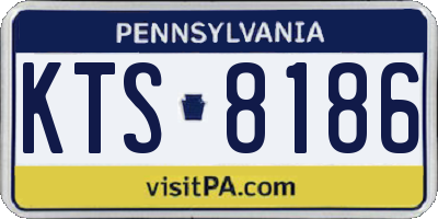 PA license plate KTS8186