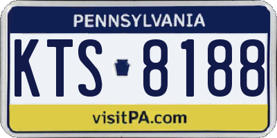 PA license plate KTS8188