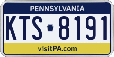 PA license plate KTS8191