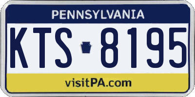 PA license plate KTS8195