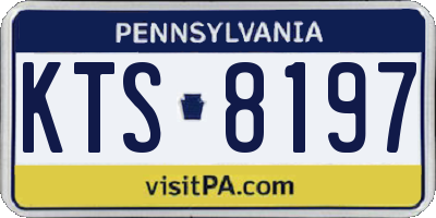 PA license plate KTS8197