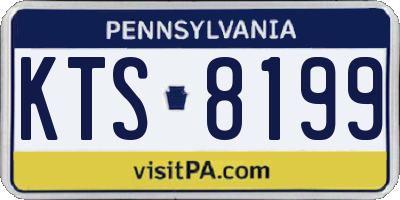 PA license plate KTS8199