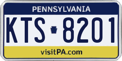 PA license plate KTS8201